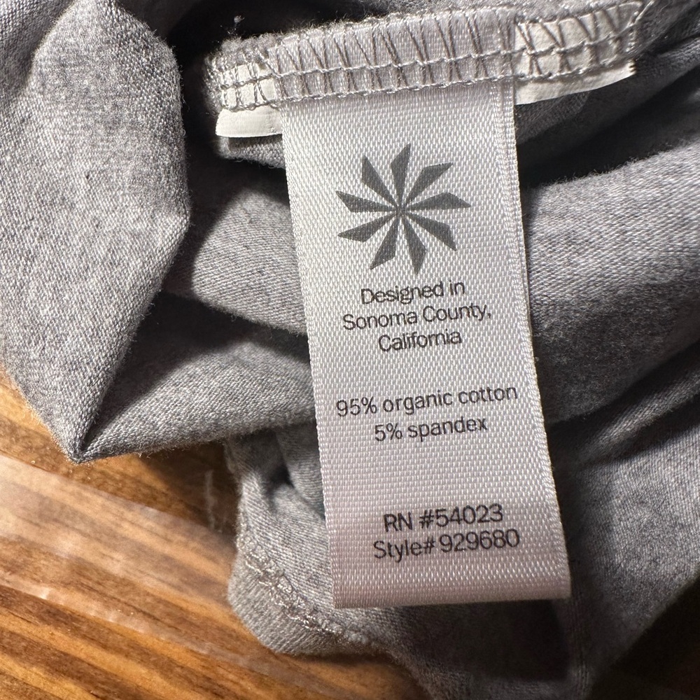 Athleta S Gray Athletic Dress Thumb Holes Stretch Modest COZY UP - Picture 10 of 11